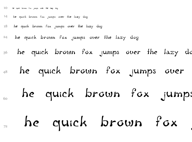 Fluid Groove font waterfall